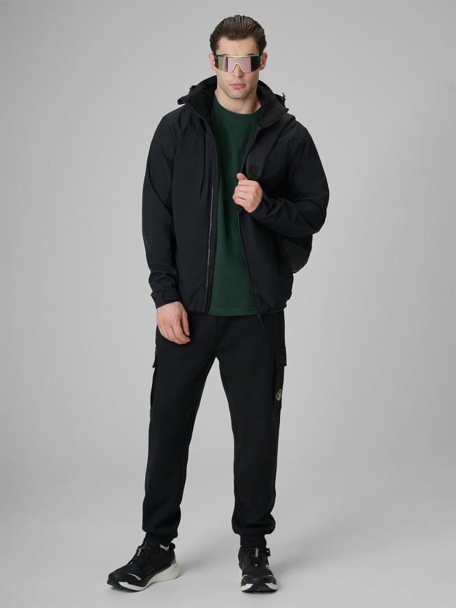4F Kurtka softshell wiatroodporna membrana 5000 męska - czarna M