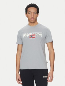 Napapijri T-Shirt S-Aylmer NP0A4HTO Szary Regular Fit