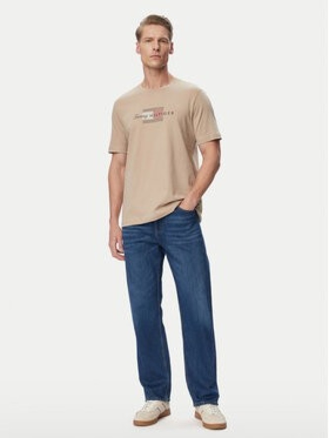 Tommy Hilfiger T-Shirt MW0MW43226 Beżowy Regular Fit