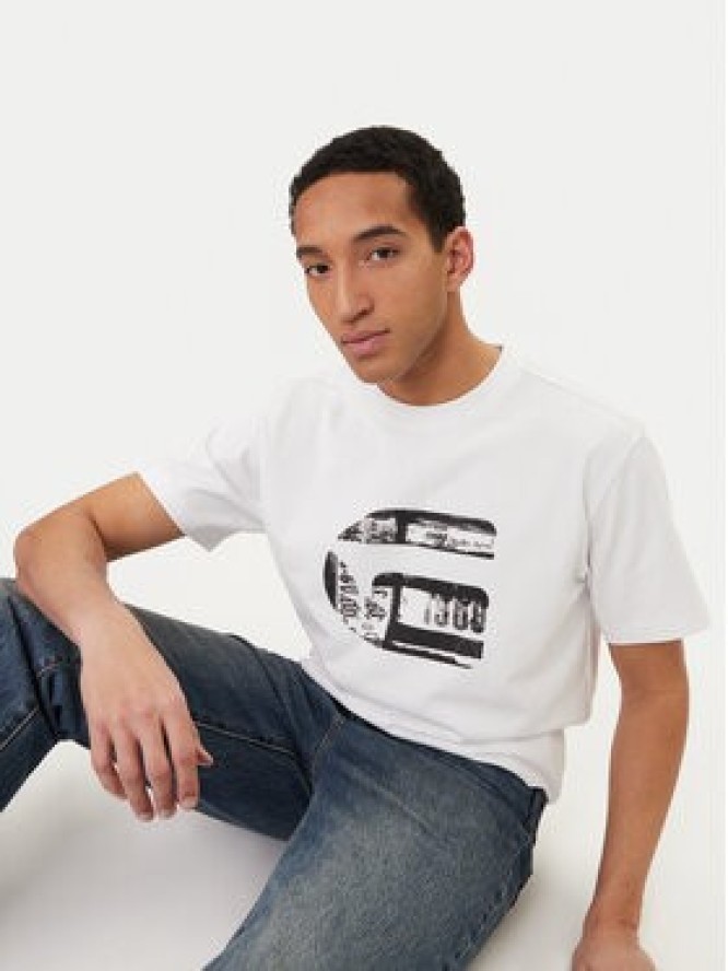 G-Star Raw T-Shirt G Icon Graphic D28823-E385 Biały Regular Fit