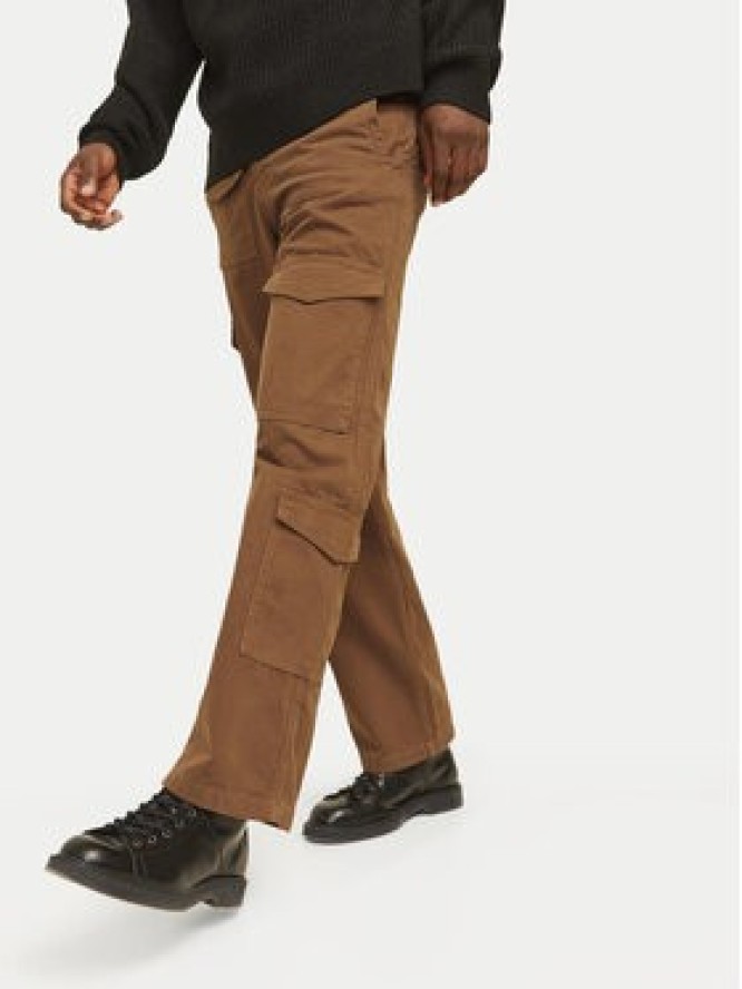 Jack & Jones Spodnie materiałowe Bill 12258307 Brązowy Relaxed Fit