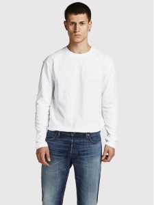 Jack & Jones Longsleeve Noa 12190128 Biały Loose Leg