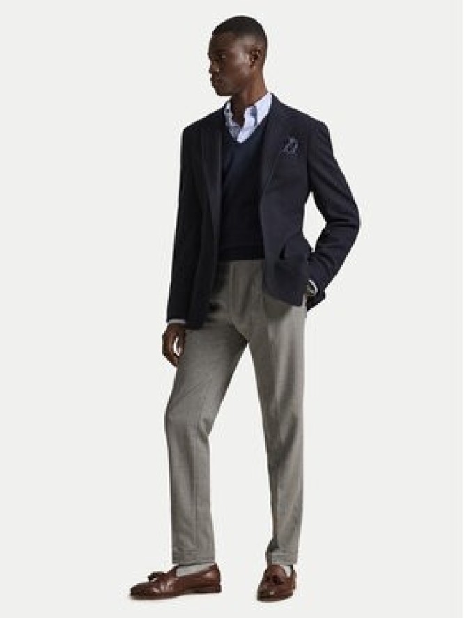 Polo Ralph Lauren Sweter Ls Sf Vn Pp 710670789004 Granatowy Slim Fit