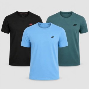 KOMPLET KOSZULEK MĘSKICH 4F ZESTAW 3PAK T-SHIRT SPORTOWY NA CO DZIEŃ