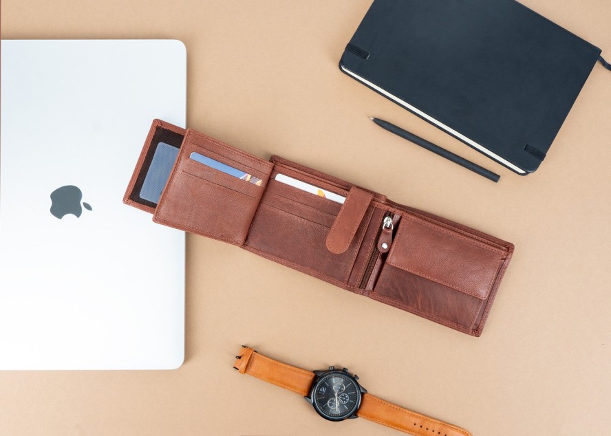 MUSTANG Denimo Wallet Side Opening SKÓRZANY PORTFEL POJEMNY NA KARTY PREMIUM