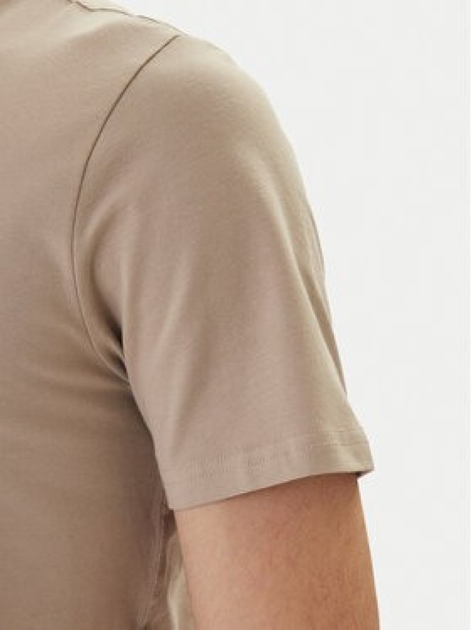 Guess T-Shirt M6GI11 K2992 Beżowy Slim Fit