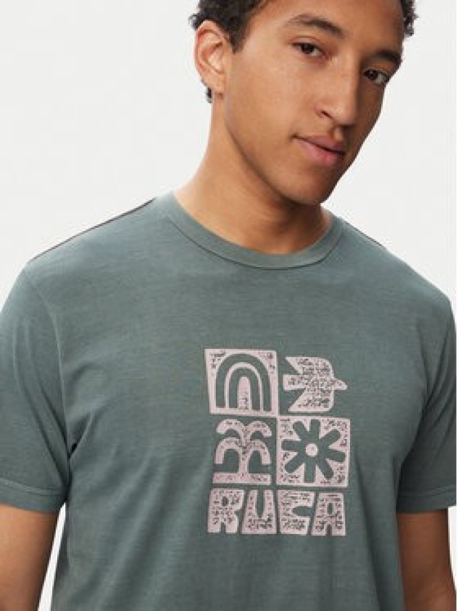 RVCA T-Shirt Mosaic 23A351543 Granatowy Regular Fit