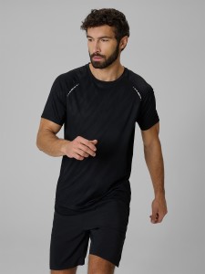 4F Koszulka do biegania szybkoschnąca męska - czarna M