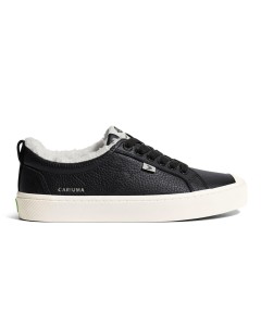 Buty męskie Cariuma OCA THERMA PEBBLED LEATHER BLACK