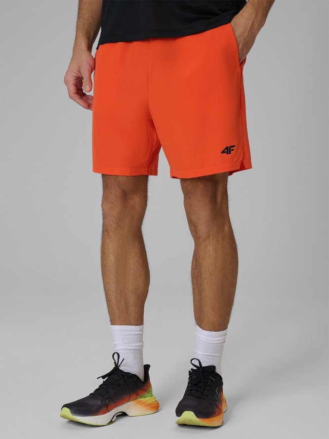 4F Spodenki treningowe szybkoschnące męskie - pomarańczowe XL