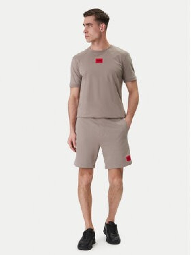 HUGO T-Shirt Diragolino212 50447978 Beżowy Regular Fit