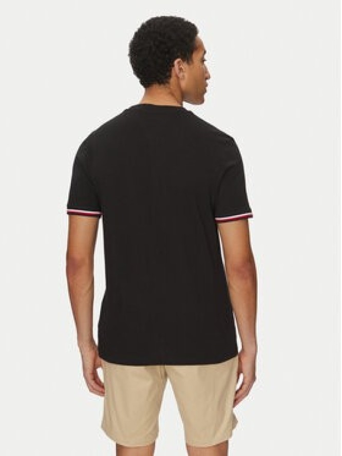 Tommy Hilfiger T-Shirt Global Stripe MW0MW38630 Czarny Regular Fit