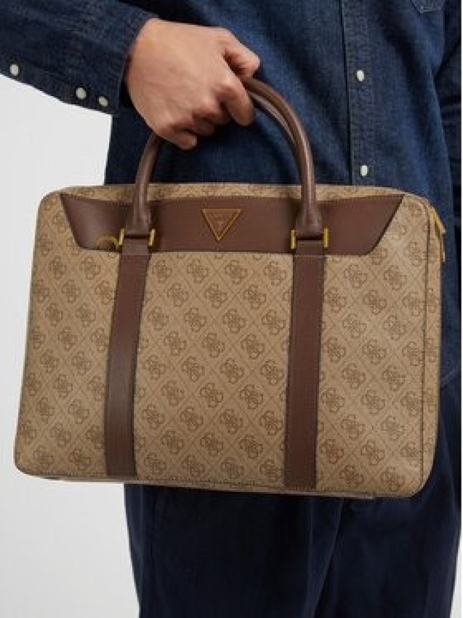 Guess Torba na laptopa Vezzola Smart HMEVZL P3138 Beżowy