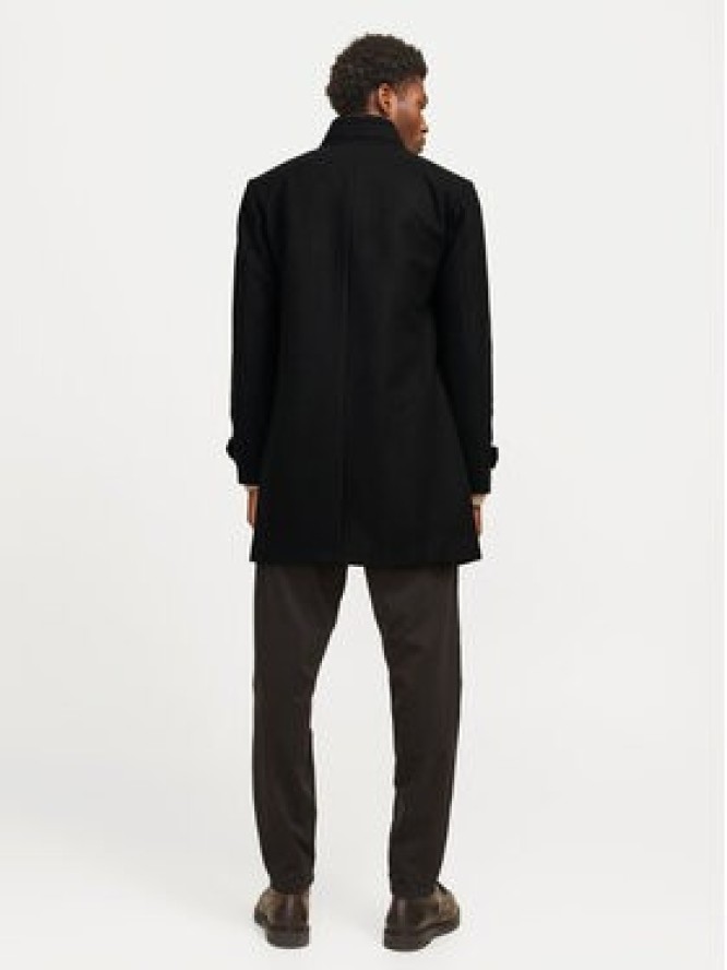 Jack & Jones Płaszcz wełniany Melton 12258672 Czarny Regular Fit