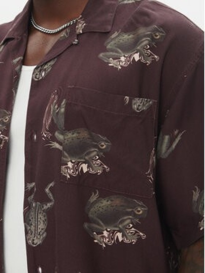 Element Koszula Resort ELYWT00177 Bordowy Regular Fit