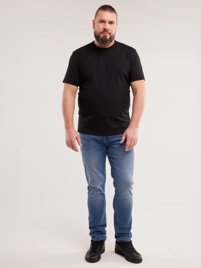 Jeansy męskie dopasowane niebieskie Ronan 397