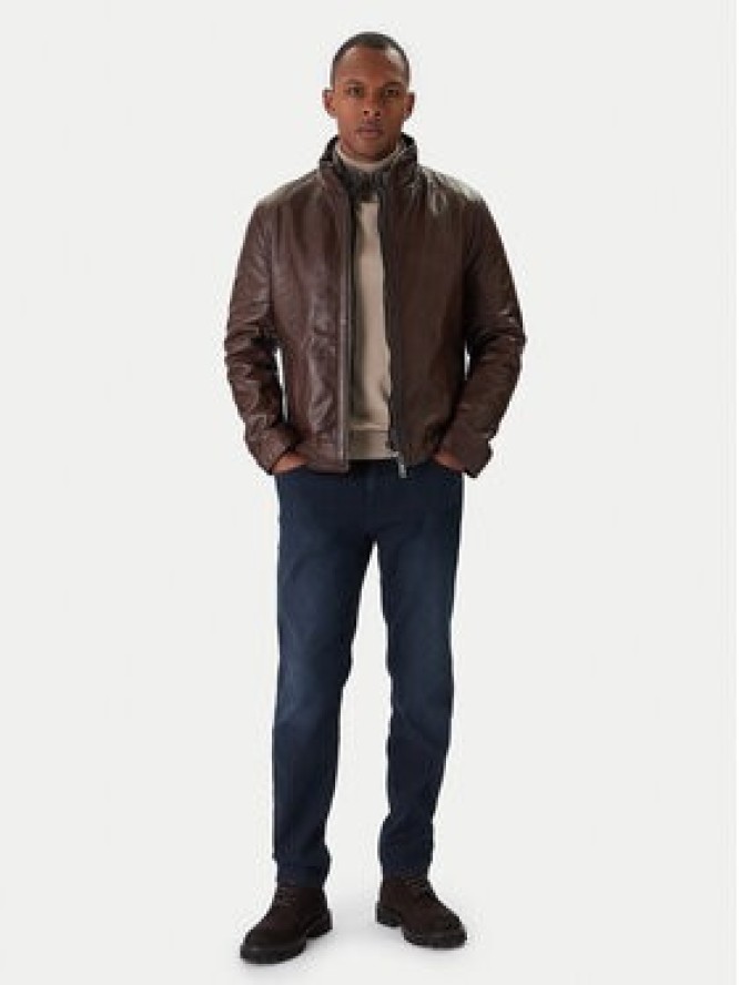 Milestone Kurtka skórzana Ms Barney 531063 21295 Brązowy Regular Fit