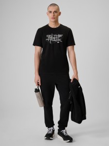 4F Spodnie dresowe joggery męskie - czarne M