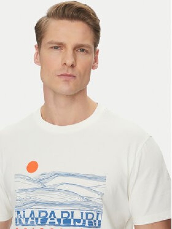 Napapijri T-Shirt S-Buti NP0A4INM Biały Regular Fit