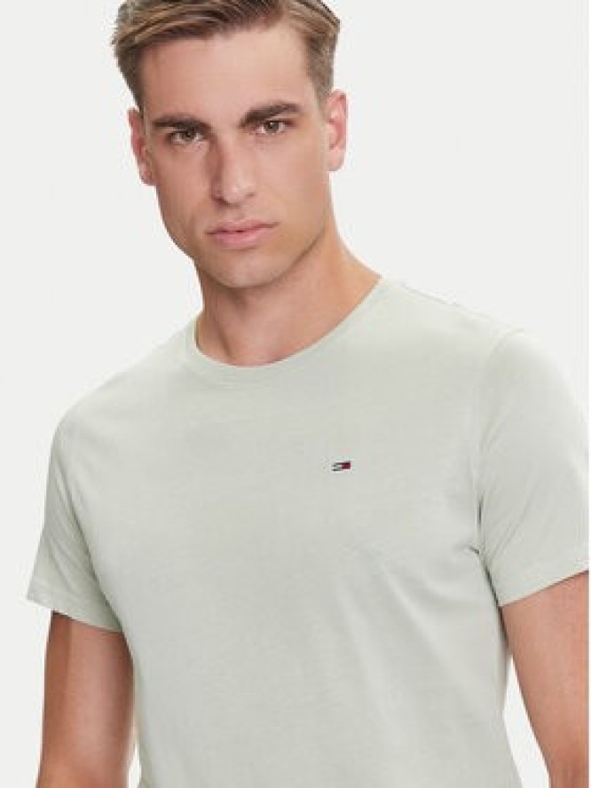 Tommy Jeans T-Shirt DM0DM04411 Zielony Slim Fit