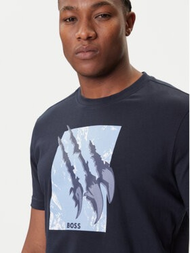 BOSS T-Shirt Te_Animali 50546362 Granatowy Regular Fit