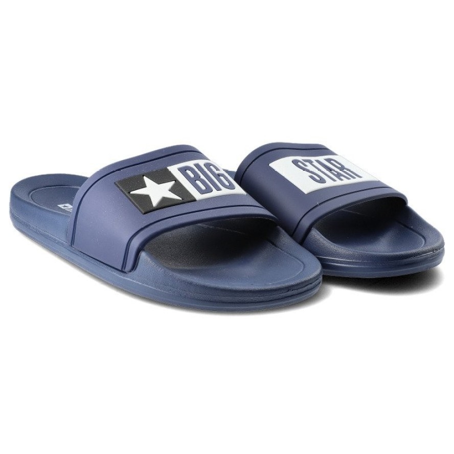 Granatowe Klapki Big Star Męskie Wodoodporne Buty