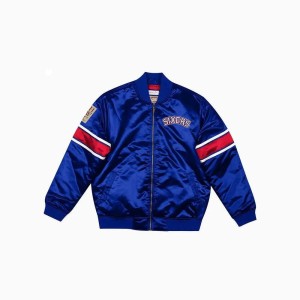Gruba satynowa kurtka Philadelphia 76ers