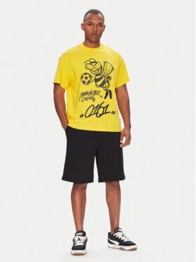 Puma T-Shirt CWC Hoops x Man City 631696 Żółty Regular Fit