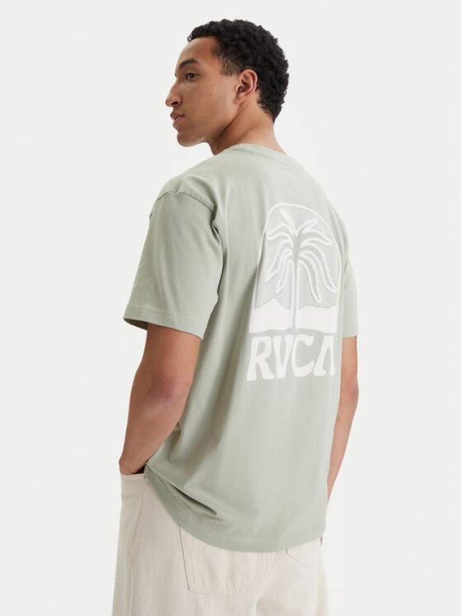 RVCA T-Shirt Palmcrest EVYZT00275 Zielony Relaxed Fit