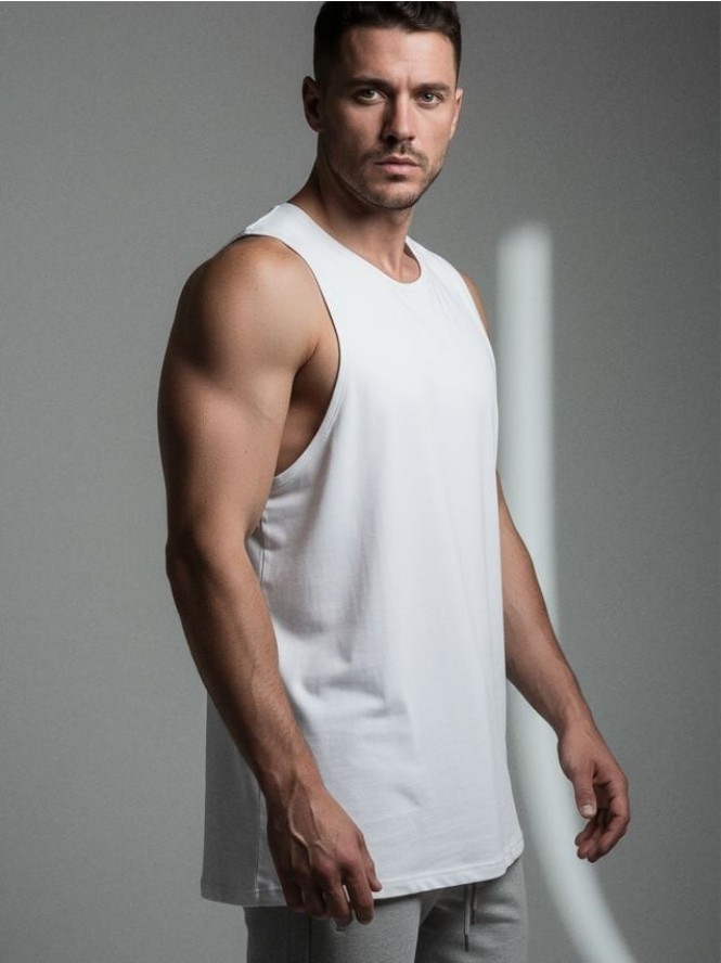 Koszulka bez rękawów - biały
