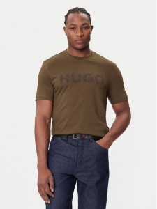 HUGO T-Shirt Dulivio 50542737 Brązowy Regular Fit