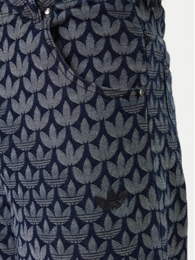 adidas Jeansy Monogram KD0399 Niebieski Loose Fit