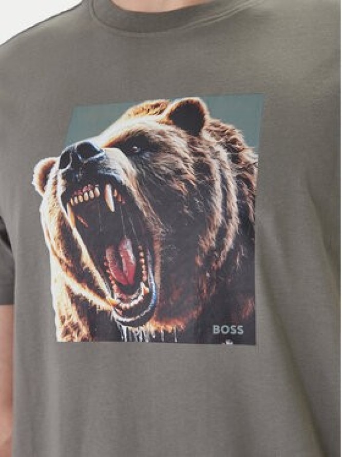 BOSS T-Shirt Dobermann 50558965 Szary Regular Fit