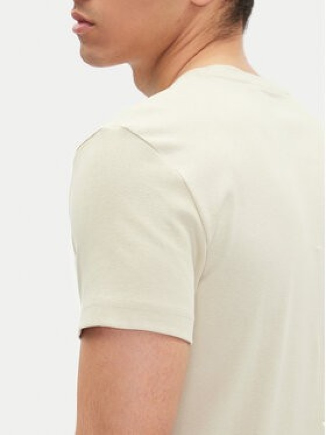 Mustang T-Shirt Allen 1016486 Beżowy Slim Fit