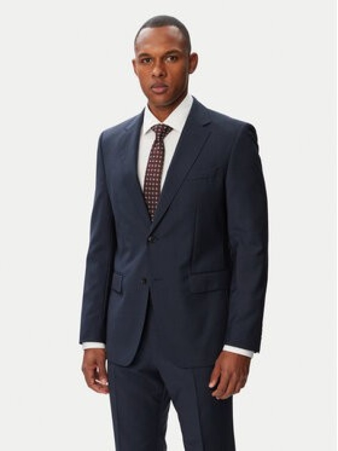 BOSS Garnitur H-Huge 50569798 Granatowy Slim Fit