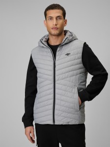 4F Bezrękawnik z wypełnieniem syntetycznym męski - szary L