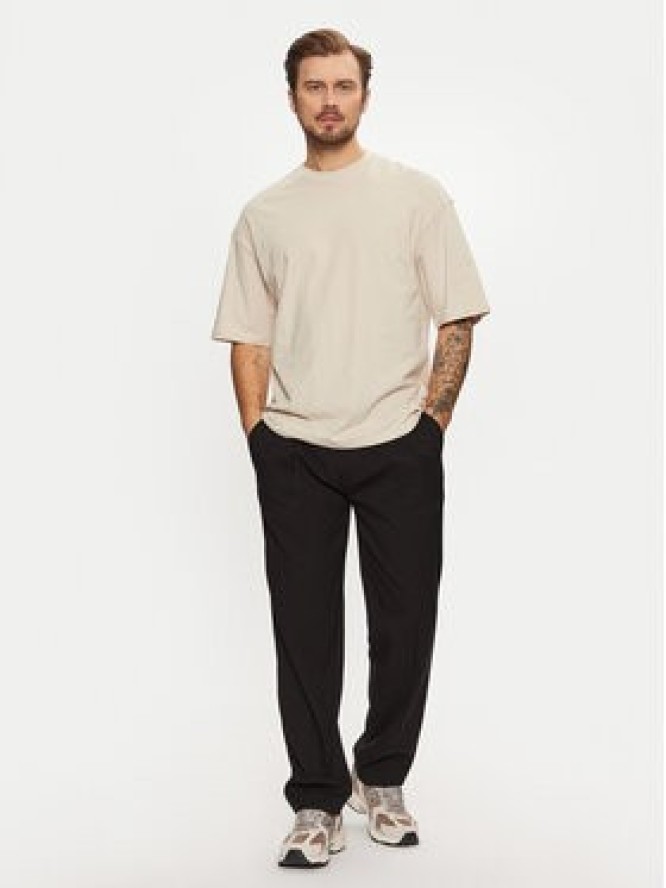Jack & Jones T-Shirt Charge 12259975 Beżowy Oversize