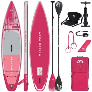 Deska SUP Aqua Marina Coral Touring Raspberry 11'6" + Zestaw COMBO 2w1