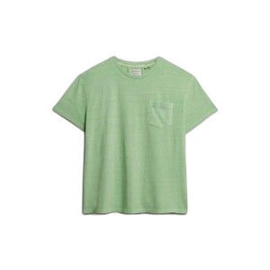 T-shirt lniany z kieszenią Superdry Classic