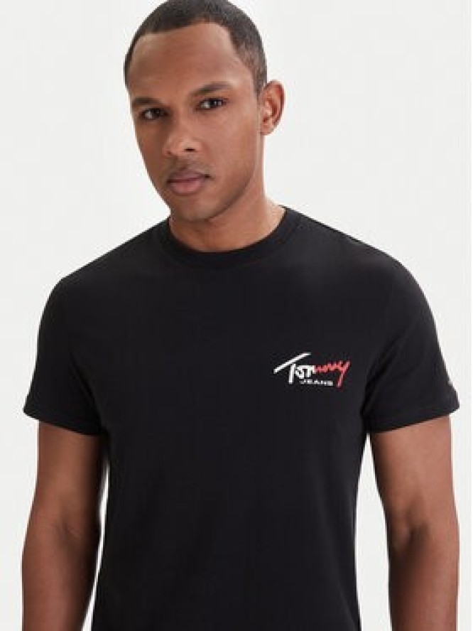 Tommy Jeans T-Shirt DM0DM22538 Czarny Slim Fit