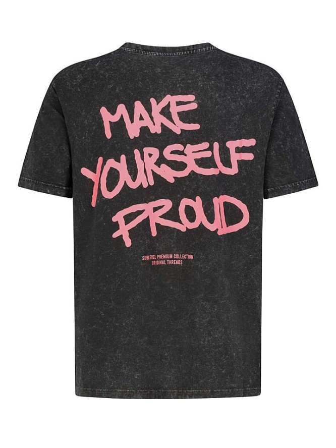 Sublevel Koszulka w kolorze antracytowym rozmiar: L