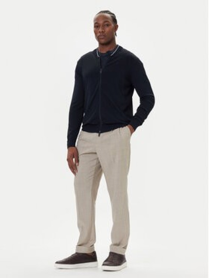 Bugatti Sweter 7600-85570D Granatowy Regular Fit