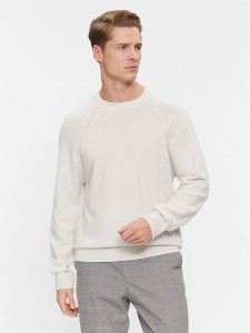 Calvin Klein Sweter K10K111954 Écru Regular Fit