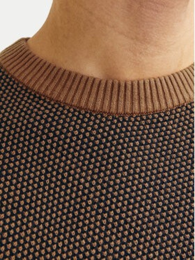 Jack & Jones Sweter Globe 12258139 Brązowy Regular Fit