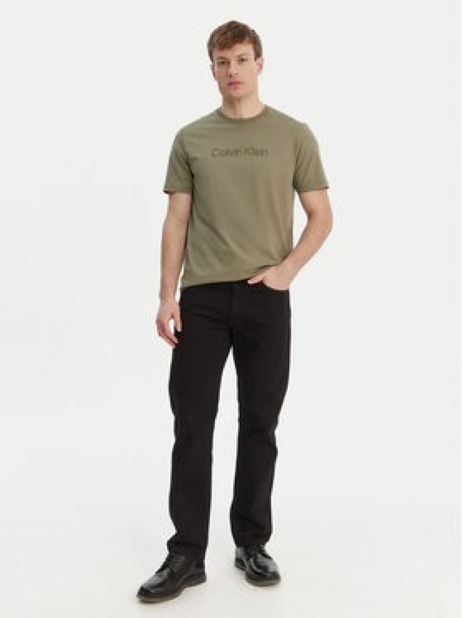 Calvin Klein T-Shirt LV04LF810G Zielony Regular Fit