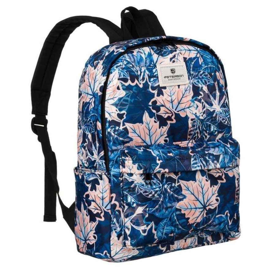 Plecak miejski Peterson PTN 79904 print liście