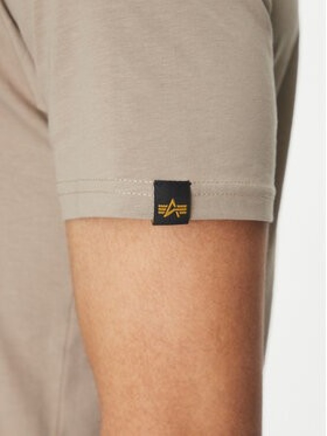 Alpha Industries T-Shirt Basic 100501 Beżowy Regular Fit