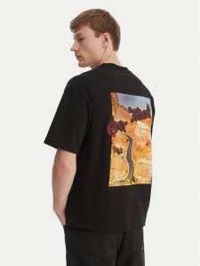 HUGO T-Shirt Domans 50564642 Czarny Oversize