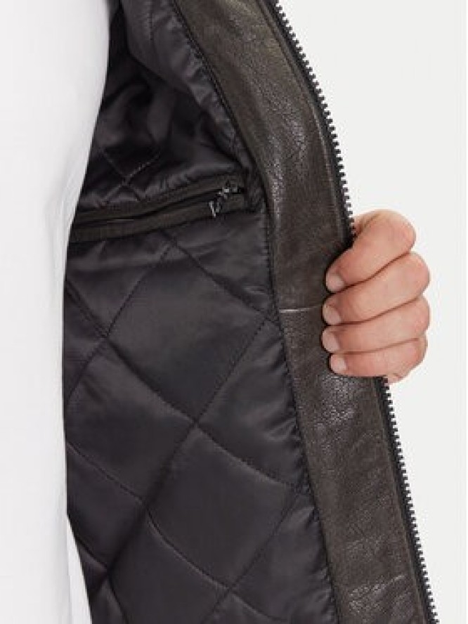 JOOP! Kurtka skórzana Cleary 80000863 Szary Regular Fit