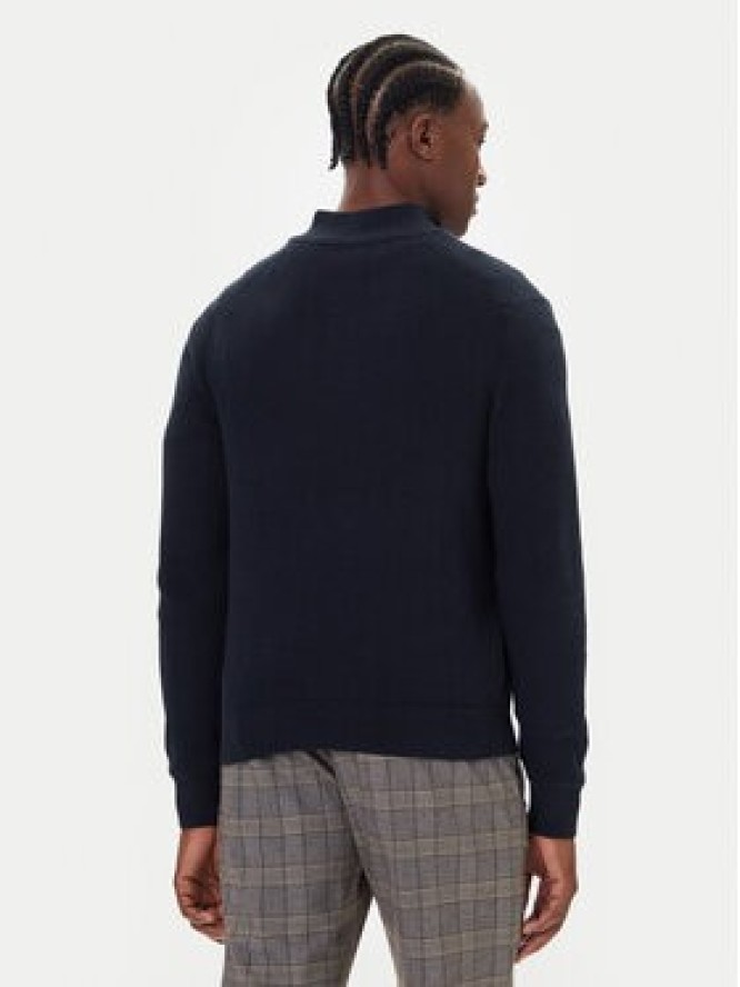 Bugatti Sweter 7500-85525D Granatowy Regular Fit